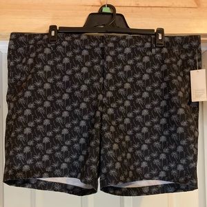 All In Motion Black with Palm Trees 7” Hybrid Shorts Men’s 2XL